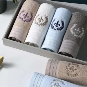 Eco-friendly Cotton Towels Quick-dry Solid White