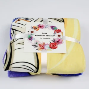 Customizable Microfiber Baby Milestone Blanket
