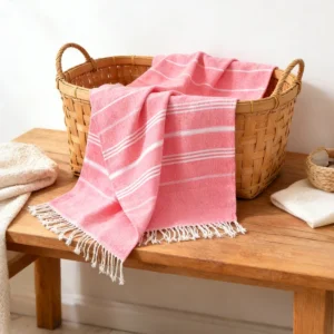 Turkish Cotton Beach Towel with Fringe