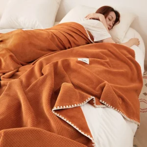 Double-sided Fleece Waffle Blanket