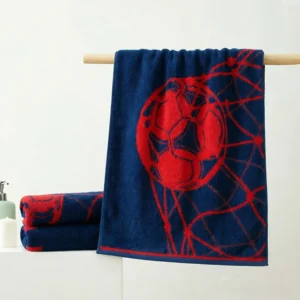 100% Cotton Soccer Bath Towel
