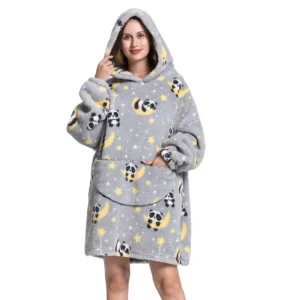 Warm Family Wearable Panda Blanket Hoodie