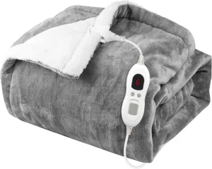 Electric Heated Fleece Throw Blanket