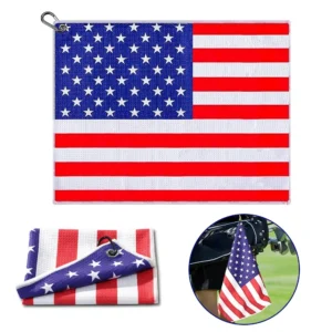 Premium Microfiber Flag Golf Towel