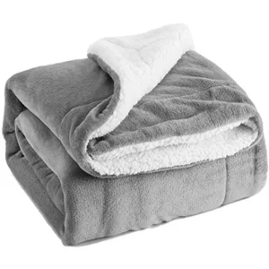 Double Layer Sherpa Flannel Throw Blanket