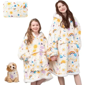 Oversized Sherpa Fleece Blanket Hoodie