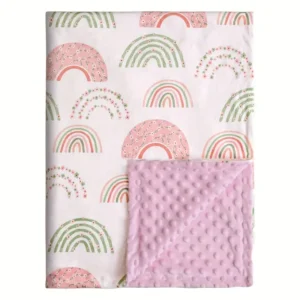 Multicolor Minky Baby Blanket