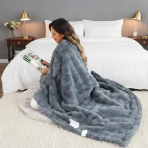 Portable Waterproof Rabbit Fur Blanket