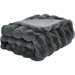 Faux Rabbit Fur Throw Blanket