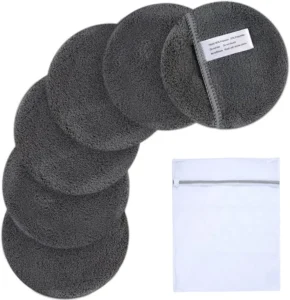Black Microfiber Makeup Remover Pads