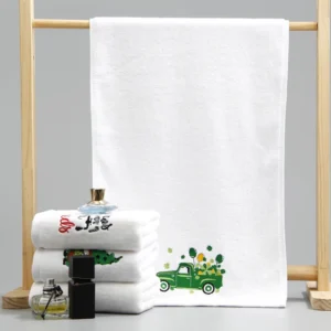 Quick-dry Cotton White Bath Towel