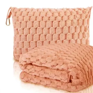 Checkered Polyester Travel Blanket