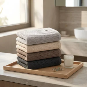 Eco-friendly Cotton Waffle Weave Face Towel