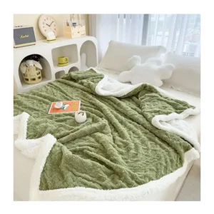 Woven Plush Lamb Fleece Blanket