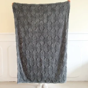 Coral Velvet Jacquard Sofa Blanket