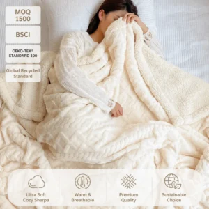 All-season Polyester Fleece Blanket Set