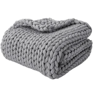 Chunky Knit Winter Throw Blanket