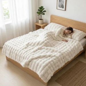 Faux Rabbit Fur Luxury Blanket