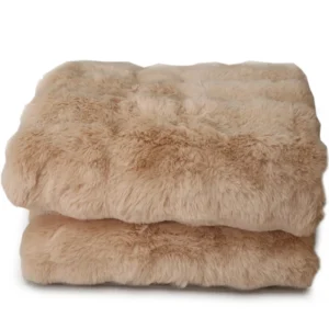 Luxury Rabbit Fur Throw Blanket
