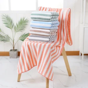 Luxury Microfiber Striped Towel Set