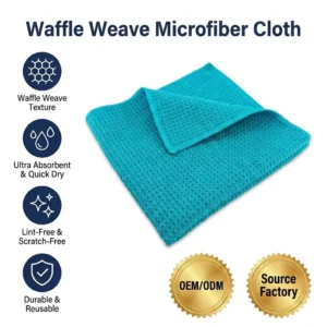 Waffle Weave Microfiber Car Drying Towel