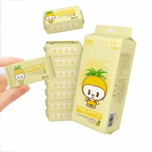 Portable 8-pack Mini Wet Cleaning Wipes