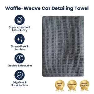 Premium Waffle Weave Microfiber Car Towel