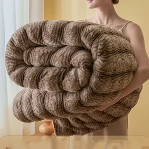 Luxury Rabbit Fur Velvet Blanket