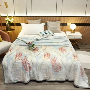 Mink Velvet Geometric Pattern Blanket